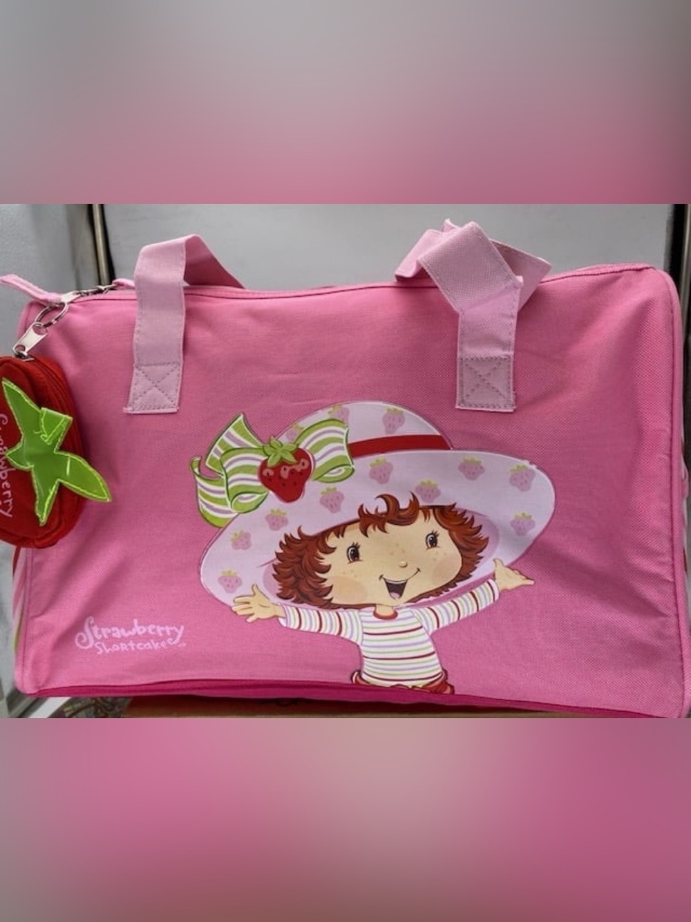 Y2K Strawberry Shortcake 16” travel duffle bag